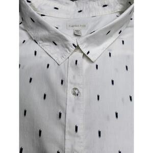 Garnet Hill Women's Button Up Shirt, 100% Organic Pima Cotton - Size 16